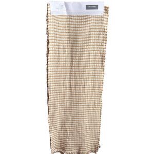 Rachel Ashwell Farmhouse Table Runner 16x90 Tan Gold Woven Shabby Chic Fall